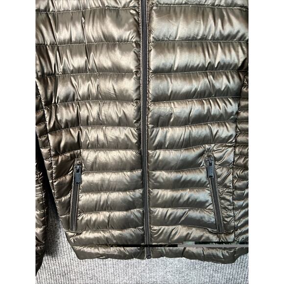Calvin Klein Womens Packable Premium Down Puffer Jacket Size XS Brown Zip Up - Picture 4 of 11
